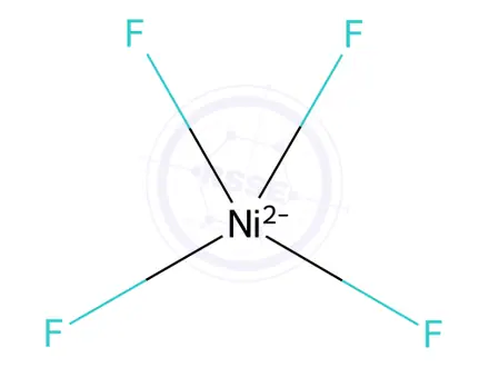 Chemical structure of dipotassium tetrafluoronickelate(2-)