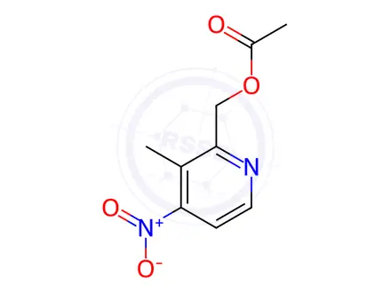 Chemical structure of (3-methyl-4-nitropyridin-2-yl)methyl acetate