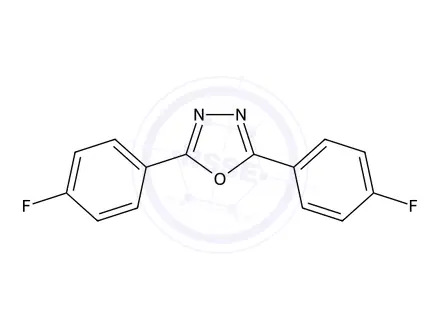 Chemical structure of 2,5-Bis-(4-fluorophenyl)-1,3,4-oxadiazole