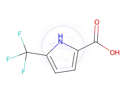 Chemical structure of 5-(trifluoromethyl)-1H-pyrrole-2-carboxylic acid