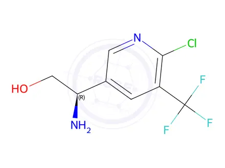 Chemical structure of (R)-2-amino-2-(6-chloro-5-(trifluoromethyl)pyridin-3-yl)ethan-1-ol