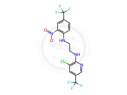 Chemical structure of N1-[3-Chloro-5-(trifluoromethyl)pyridin-2-yl]-N2-[2-nitro-4-(trifluoromethyl)phenyl]ethane-1,2-diamine