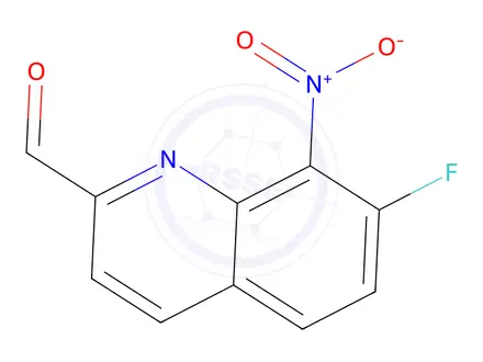 Chemical structure of 7-Fluoro-8-nitroquinoline-2-carbaldehyde