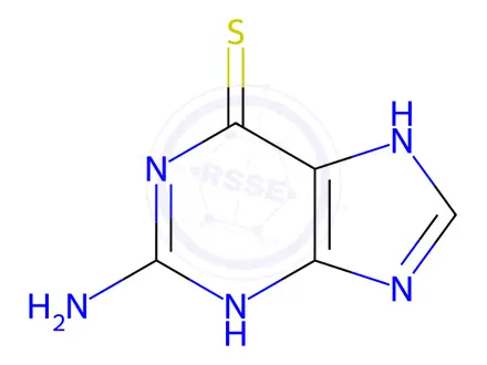 Chemical structure of Tioguanine
