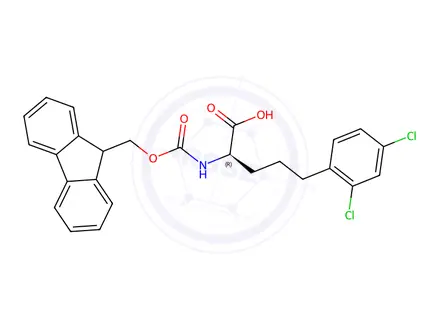 Chemical structure of (R)-Fmoc-2-Amino-5-(2,4-dichlorophenyl)pentanoic acid