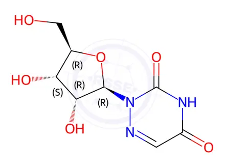 Chemical structure of 6-Azauridine