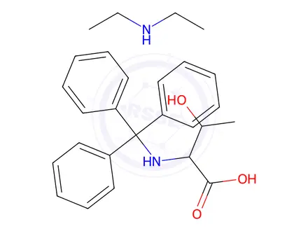 Chemical structure of Diethylamine (2S,3R)-3-hydroxy-2-(tritylamino)butanoate