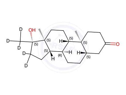 Chemical structure of Mestanolone-d5