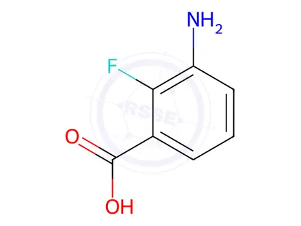Chemical structure of 3-Amino-2-fluorobenzoic Acid