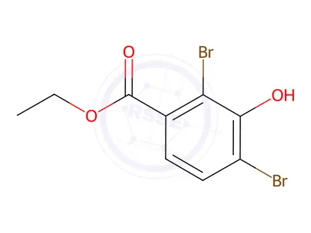 Chemical structure of Ethyl 2,4-dibromo-3-hydroxybenzoate