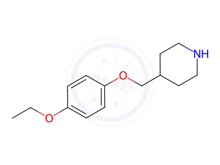 Chemical structure of 4-[(4-Ethoxyphenoxy)methyl]piperidine
