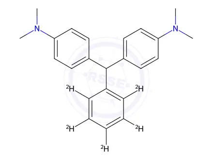 Chemical structure of Leucomalachite green-d5