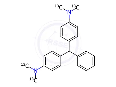 Chemical structure of Leucomalachite green-methyl-13C4