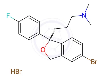 Chemical structure of Citalopram Hydrobromide Impurity 8 Hydrobromide (Citalopram Hydrobromide EP Impurity F Hydrobromide) (Mixture of Enantiomers)