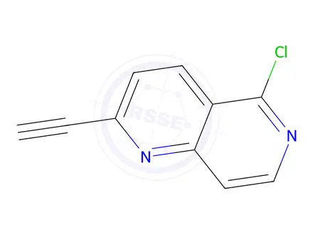 Chemical structure of 1,6-Naphthyridine, 5-chloro-2-ethynyl-