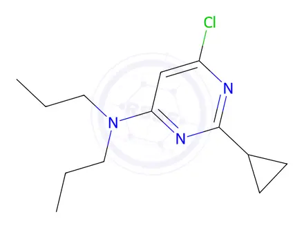 Chemical structure of 6-Chloro-2-cyclopropyl-N,N-dipropylpyrimidin-4-amine