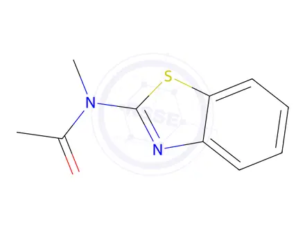 Chemical structure of Acetamide, N-2-benzothiazolyl-N-methyl-(9CI)