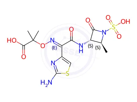 Chemical structure of Aztreonam USP Related Compound E ((E)-Aztreonam)