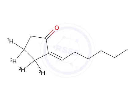 Chemical structure of 2-Hexylidenecyclopentanone-d4