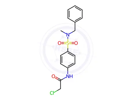 Chemical structure of n-{4-[benzyl(methyl)sulfamoyl]phenyl}-2-chloroacetamide