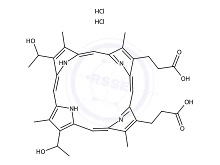 Chemical structure of Hematoporphyrin Dihydrochloride