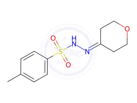 Chemical structure of N'-(dihydro-2H-pyran-4(3H)-ylidene)-4-methylbenzenesulfonohydrazide