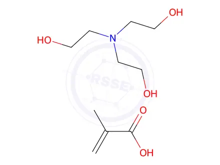 Chemical structure of methacrylic acid, compound with 2,2',2''-nitrilotriethanol (1:1)