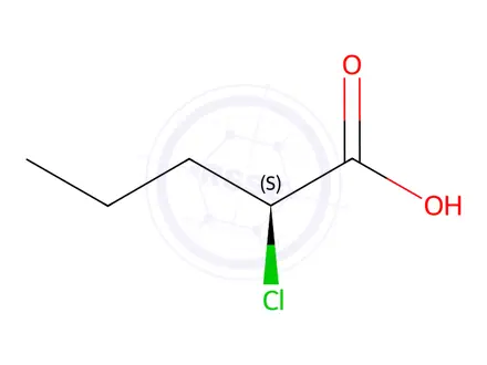 Chemical structure of S-2-chlorovaleric acid