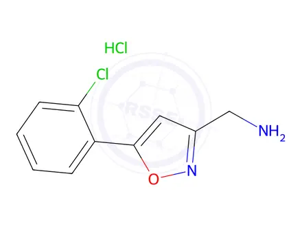 Chemical structure of [5-(2-Chlorophenyl)isoxazol-3-yl]methylamine