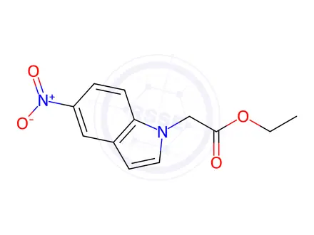 Chemical structure of ethyl 2-(5-nitro-1H-indol-1-yl)acetate