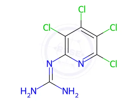 Chemical structure of Guanidine, (3,4,5,6-tetrachloro-2-pyridinyl)-