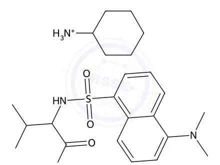 Chemical structure of Dansyl-DL-valine Cyclohexylammonium Salt