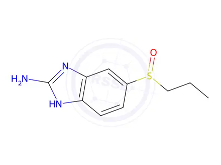 Chemical structure of 5-(Propylsulfinyl)-1H-benzimidazol-2-amine