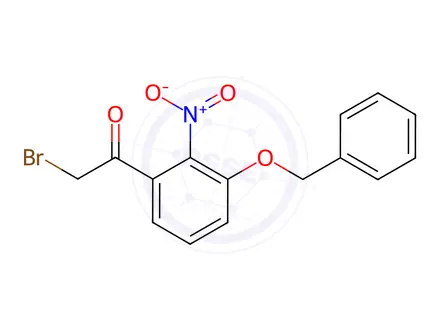 Chemical structure of 2-Bromo-1-[2-nitro-3-(phenylmethoxy)phenyl]ethanone