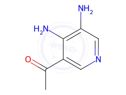 Chemical structure of 1-(4,5-Diaminopyridin-3-yl)ethan-1-one