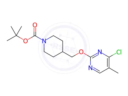 Chemical structure of tert-Butyl 4-(((4-chloro-5-methylpyrimidin-2-yl)oxy)methyl)piperidine-1-carboxylate