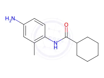 Chemical structure of N-(4-amino-2-methylphenyl)cyclohexanecarboxamide