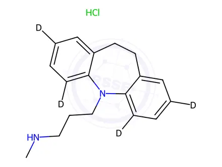 Chemical structure of Desipramine-2,4,6,8-d4 Hydrochloride