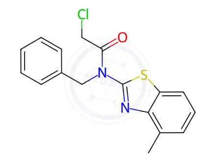 Chemical structure of n-Benzyl-2-chloro-n-(4-methyl-1,3-benzothiazol-2-yl)acetamide