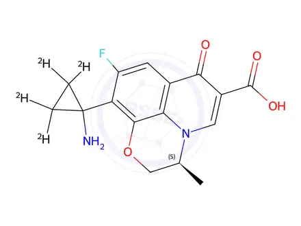 Chemical structure of Pazufloxacin-d4