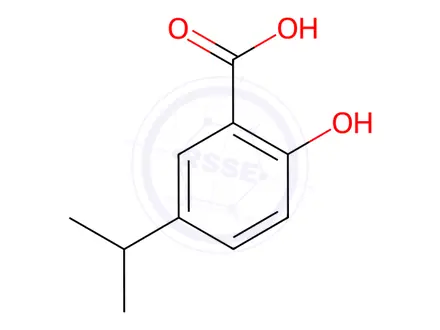 Chemical structure of 2-hydroxy-5-isopropylbenzoic acid