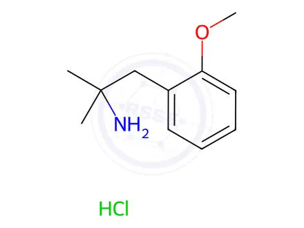 Chemical structure of 1-(2-Methoxyphenyl)-2-methylpropan-2-amine hydrochloride