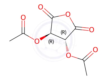 Chemical structure of Di-O-Acetyl-L-tartaric anhydride