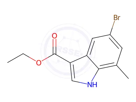 Chemical structure of Ethyl 5-bromo-7-methyl-1H-indole-3-carboxylate