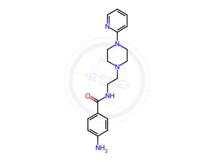 Chemical structure of 1-[2-[(4-Aminobenzoyl)amino]ethyl]-4-(2-pyridyl)piperazine