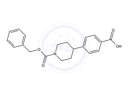 Chemical structure of 4-(1-((Benzyloxy)carbonyl)piperidin-4-yl)benzoic acid