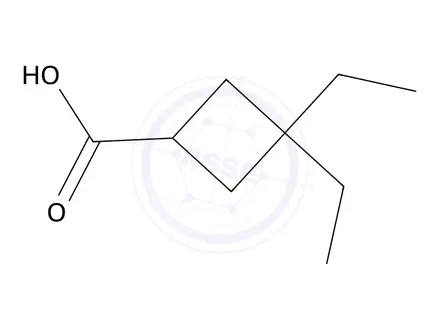 Chemical structure of 3,3-Diethylcyclobutane-1-carboxylic acid