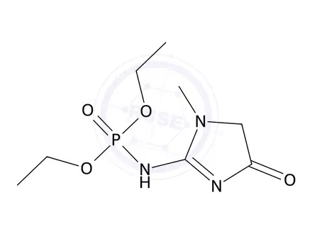 Chemical structure of (Z)-diethyl 1-methyl-4-oxoimidazolidin-2-ylidenephosphoramidate