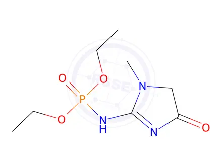 Chemical structure of (Z)-diethyl 1-methyl-4-oxoimidazolidin-2-ylidenephosphoramidate
