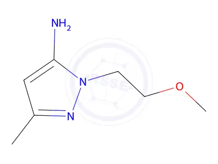Chemical structure of 1-(2-Methoxyethyl)-3-methyl-1H-pyrazol-5-amine